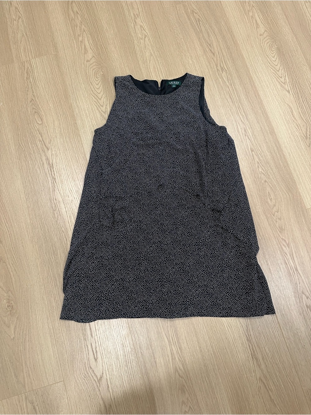 Ralph Lauren Black Dress with White Dot Print